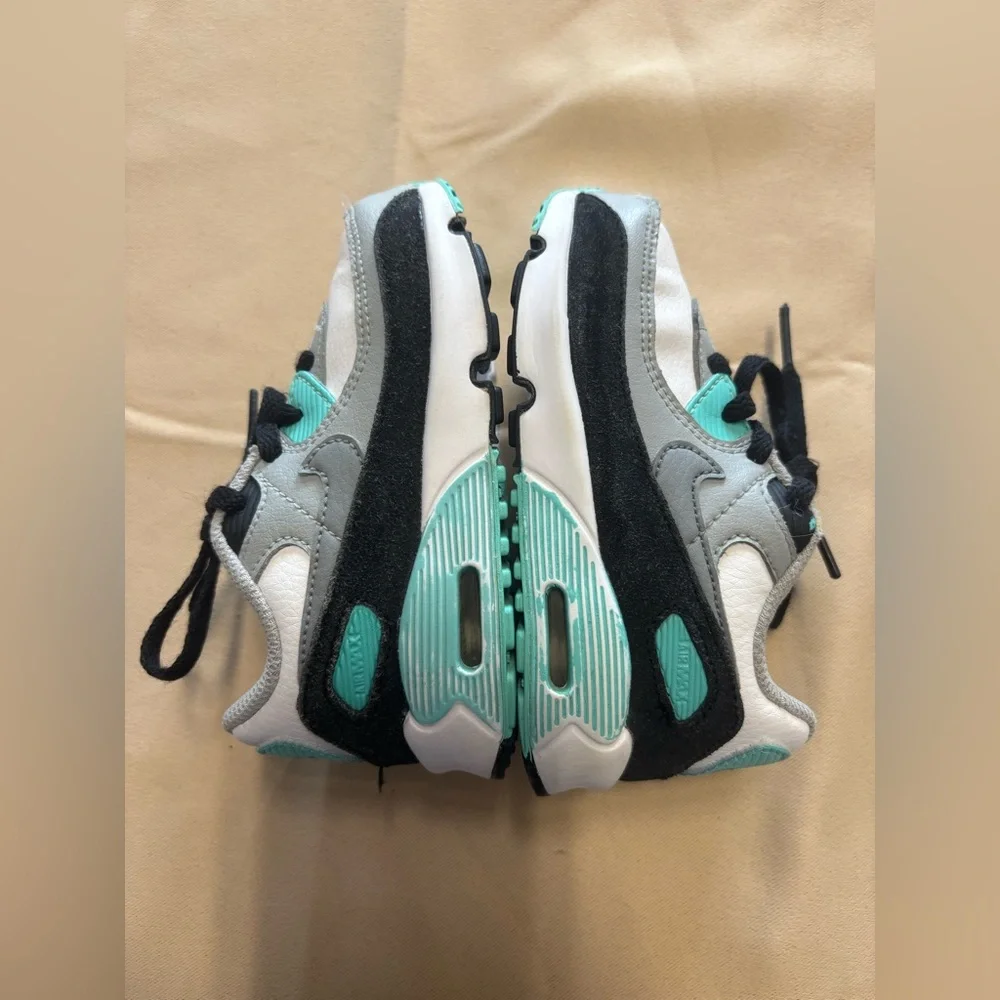 Nike Toddler Gray, White, and Teal‎ Sneakers Air Max 90